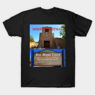 Christmas card of the San Miguel Church oldest in America T-Shirt